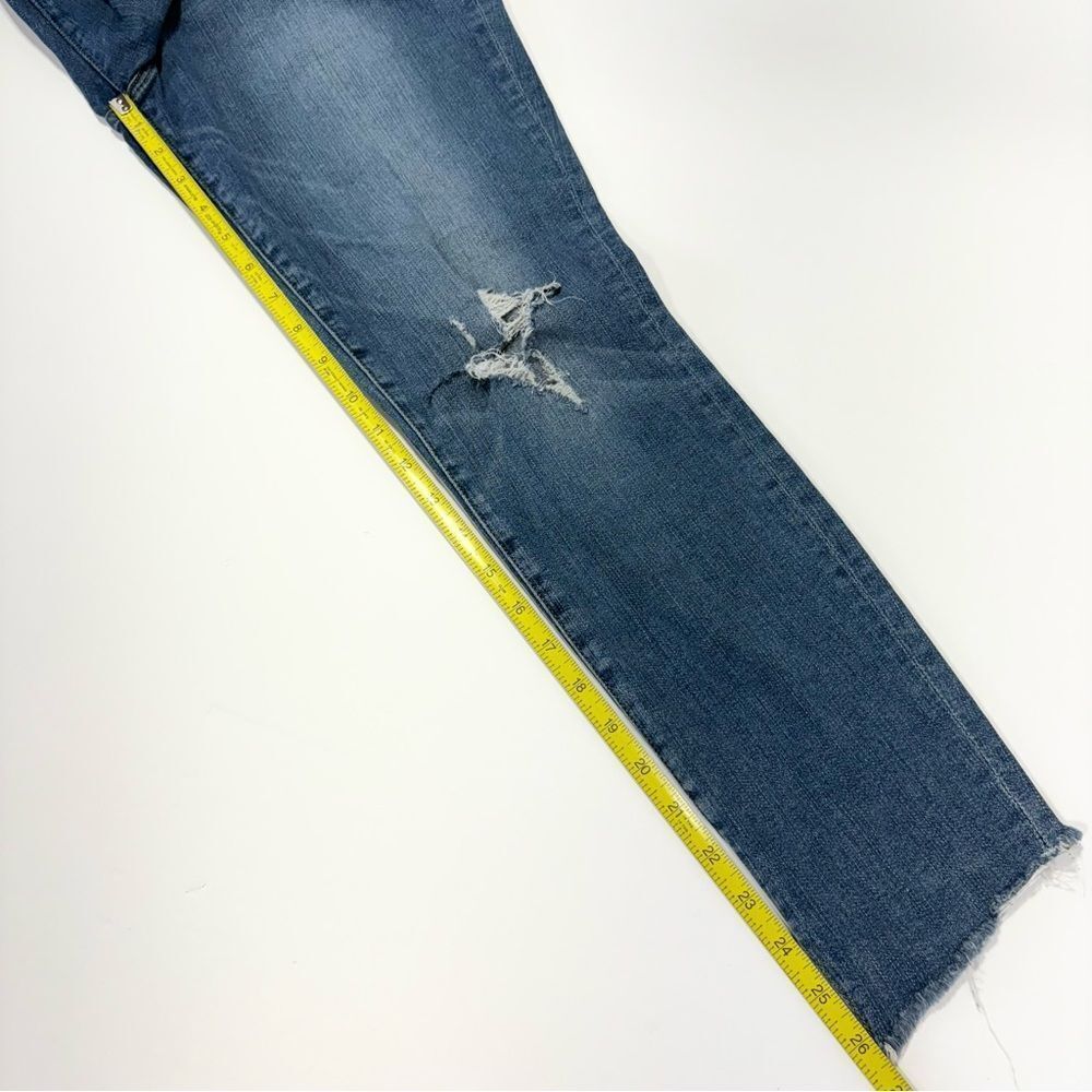Frame Le High Skinny Crop Jeans Size 30 Arenas Wash Step Fray Hem Distressed - Picture 12 of 12